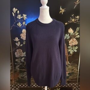 Vintage Jeanne Pierre Navy Blue Knit Sweater